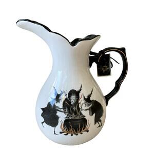Potters Studio Witch’s Brew Halloween Pitcher 12in Flying Witch on Broom Spooky